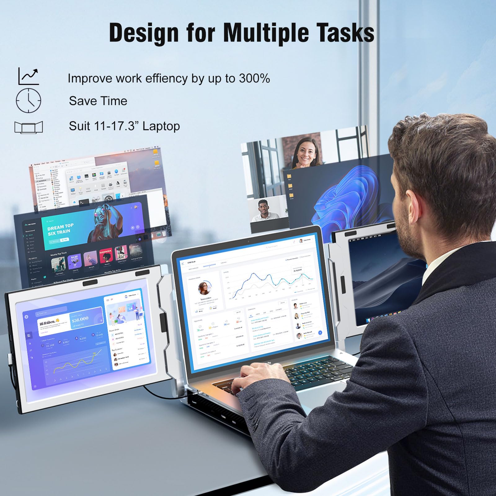 Amazon.co.jp: KEFEYA ノートパソコン画面エクステンダー 11